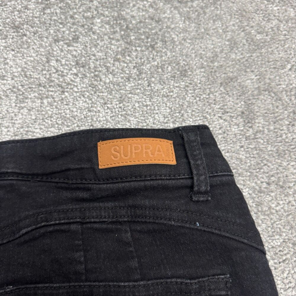 Supra Denim High Rise Capri Cropped Jeans Womens 14 Black Stretch Casual 32x20 - Picture 13 of 16